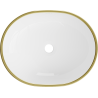 Mexen Viki countertop washbasin 48 x 35 cm, white/gold edge trim - 21054805