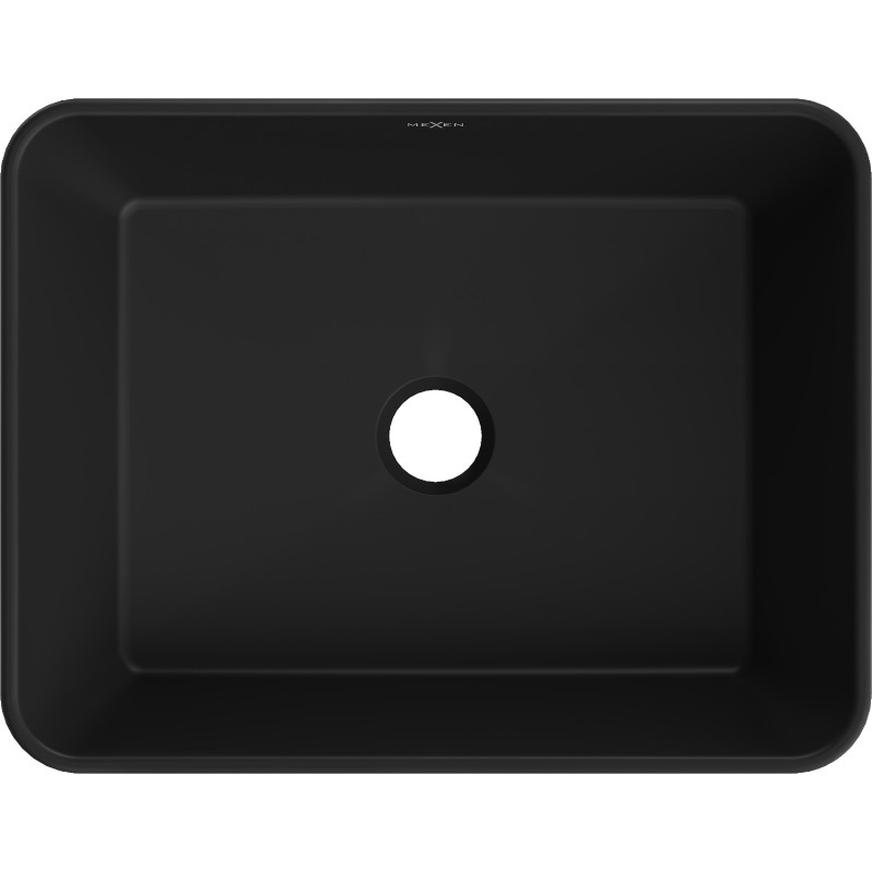 Mexen Catia countertop washbasin 48 x 37 cm, black matte/gold line pattern - 21314877