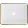 Mexen Catia countertop washbasin 48 x 37 cm, white/gold checked pattern - 21314809