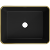 Mexen Catia countertop washbasin 48 x 37 cm, black matt/gold edge trim - 21314875
