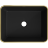 Mexen Catia countertop washbasin 48 x 37 cm, black matt/gold checked pattern - 21314879