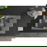 Mexen Gaspar 1.5-compartment granite sink with a drip tray and kitchen mixer tap Duo, grey - 6507-71-671701-07