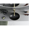 Mexen Elza countertop washbasin 40 x 33 cm, matte black/gold scale pattern - 21014028