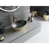 Mexen Elza countertop washbasin 40 x 33 cm, Black matt/gold scales pattern - 21014028