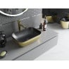 Mexen Rita countertop basin 45 x 32 cm, black matte/gold scale pattern - 21084578