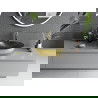 Mexen Viki countertop basin 48 x 35 cm, black matte/golden scale pattern - 21054878
