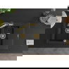 Mexen Gaspar 1.5-compartment granite sink with a drip tray and kitchen mixer tap Duo, Black/ silver - 6507-73-671701-57-G
