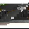 Mexen Gaspar 1.5-compartment granite sink with a drip tray and kitchen mixer tap Duo, Black/ silver - 6507-73-671701-57-B