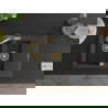 Mexen Gaspar 1.5-compartment granite sink with a drip tray and kitchen mixer tap Duo, Spotted black - 6507-76-671701-57-G