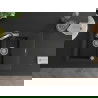 Mexen Gaspar 1.5-compartment granite sink with a drip tray and kitchen mixer tap Duo, Black - 6507-77-671701-07