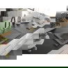 Mexen Pablo granite sink 1-bowl with drainer and Duo kitchen tap, grey - 6510-71-671701-57-B