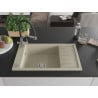 Mexen Elias granite sink 1-bowl with drainer and Duo kitchen tap, beige - 6511-69-671701-07