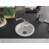 Mexen Diego granite kitchen sink 1-bowl with Duo kitchen faucet, white - 6512-20-671701-07-B