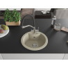 Mexen Diego 1-bowl granite sink with Duo kitchen faucet, beige - 6512-69-671701-07