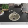 Mexen Diego 1-bowl granite sink with Duo kitchen faucet, beige - 6512-69-671701-07-B
