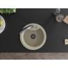 Mexen Diego 1-bowl granite sink with Duo kitchen faucet, beige - 6512-69-671701-07-B