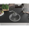 Mexen Diego 1-Bowl Granite Sink with Duo Kitchen Faucet, Gray - 6512-71-671701-07