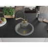 Mexen Diego 1-bowl granite sink with Duo kitchen faucet, gray - 6512-71-671701-57-G