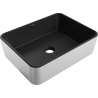 Mexen Catia countertop sink 48 x 37 cm, black matte/silver - 21314874
