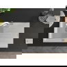 Mexen Cesar 1-compartment granite sink with a drip tray and kitchen mixer tap Duo, white - 6514-20-671701-02