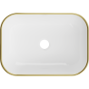 Mexen Rita countertop washbasin 45 x 32 cm, white/gold plaid pattern - 21084509