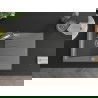 Mexen Cesar 1-compartment granite sink with a drip tray and kitchen mixer tap Duo, grey - 6514-71-671701-07