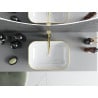 Mexen Rita countertop washbasin 45 x 32 cm, white/gold checked pattern - 21084509