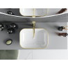 Mexen Rita countertop washbasin 45 x 32 cm, white/gold plaid pattern - 21084509