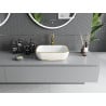Mexen Rita countertop washbasin 45 x 32 cm, white/gold checked pattern - 21084509