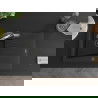 Mexen Cesar 1-compartment granite sink with a drip tray and kitchen mixer tap Duo, Black/ silver metallic - 6514-73-671701-07-B
