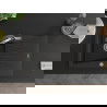 Mexen Cesar 1-compartment granite sink with a drip tray and kitchen mixer tap Duo, Black/ gold metallic - 6514-75-671701-07