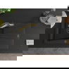 Mexen Cesar 1-compartment granite sink with a drip tray and kitchen mixer tap Duo, Black/ gold metallic - 6514-75-671701-57-B