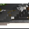Mexen Cesar 1-compartment granite sink with a drip tray and kitchen mixer tap Duo, Spotted black - 6514-76-671701-57-G