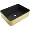 Mexen Catia countertop washbasin 48 x 37 cm, black matt/gold - 21314876