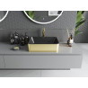 Mexen Catia countertop washbasin 48 x 37 cm, matte black/gold - 21314876