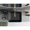 Mexen Catia countertop washbasin 48 x 37 cm, matte black/gold - 21314876