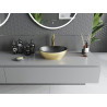 Mexen Elza countertop sink 40 x 33 cm, black matte/gold - 21014026