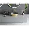 Mexen Elza countertop washbasin 40 x 33 cm, black matte/gold - 21014026
