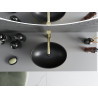 Mexen Elza countertop sink 40 x 33 cm, black matte/gold - 21014026