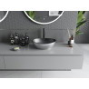 Mexen Elza countertop sink 40 x 33 cm, black matte/silver - 21014024