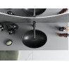 Mexen Elza countertop washbasin 40 x 33 cm, black matte/silver - 21014024