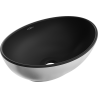 Mexen Elza countertop basin 40 x 33 cm, black matte/silver - 21014024