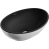 Mexen Elza countertop washbasin 40 x 33 cm, Black matt/Silver - 21014024