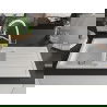 Mexen Andres 1.5-compartment granite sink with a drip tray and kitchen mixer tap Duo, white - 6515-20-671701-02