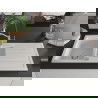 Mexen Andres 1.5-compartment granite sink with a drip tray and kitchen mixer tap Duo, white - 6515-20-671701-07