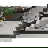 Mexen Andres granite kitchen sink 1.5-bowl with drainer and Duo kitchen tap, white - 6515-20-671701-07-B