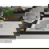 Mexen Andres 1.5-compartment granite sink with a drip tray and kitchen mixer tap Duo, white - 6515-20-671701-57-G