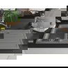 Mexen Andres 1.5-compartment granite sink with a drip tray and kitchen mixer tap Duo, grey - 6515-71-671701-07
