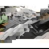 Mexen Andres granite sink 1.5-bowl with drainer and Duo kitchen tap, black/silver metallic - 6515-73-671701-07