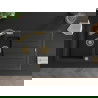 Mexen Andres 1.5-compartment granite sink with a drip tray and kitchen mixer tap Duo, Black/ silver - 6515-73-671701-57-G